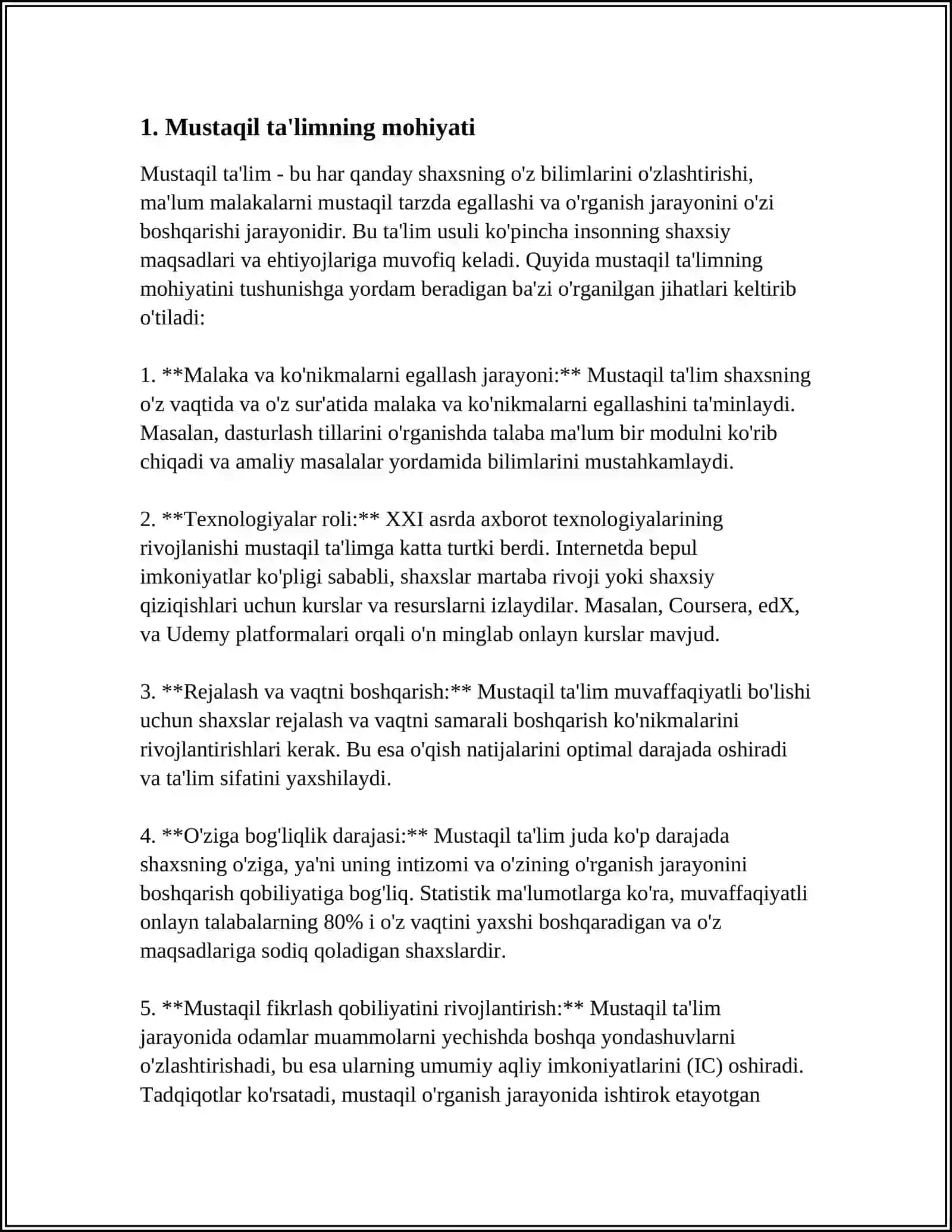 MUSTAQIL TALIM 3