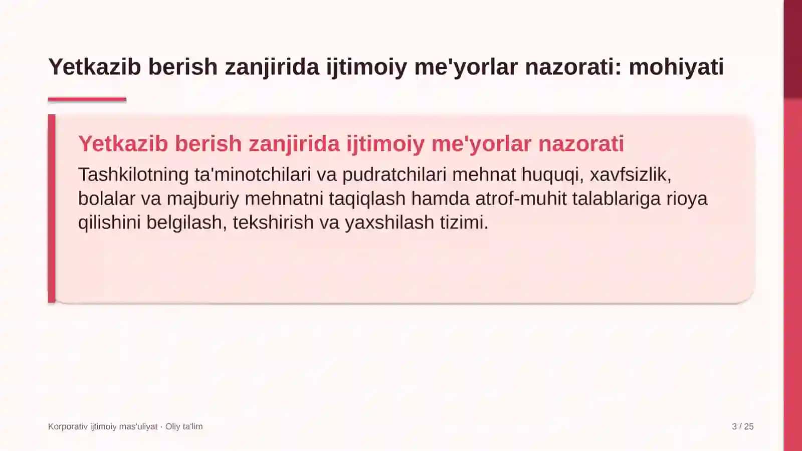 Konsalting kompaniyalarida yetkazib berish zanjirida ijtimoiy me'yorlarga rioya etilishini nazorat qilish 3