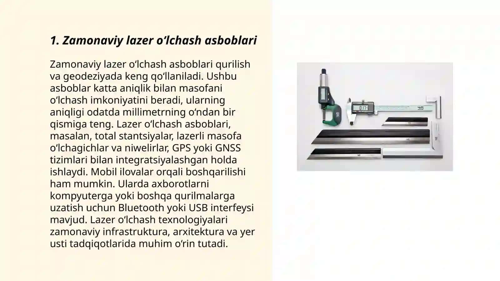 Zamonaviy lazer o‘lchash asboblari 3