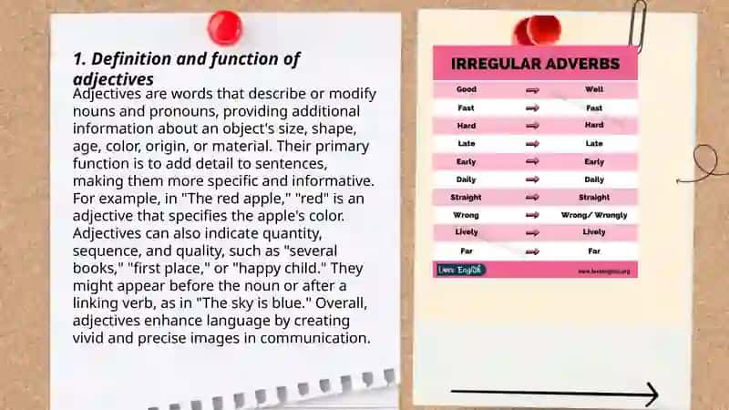 Adjectives and adverbs 3