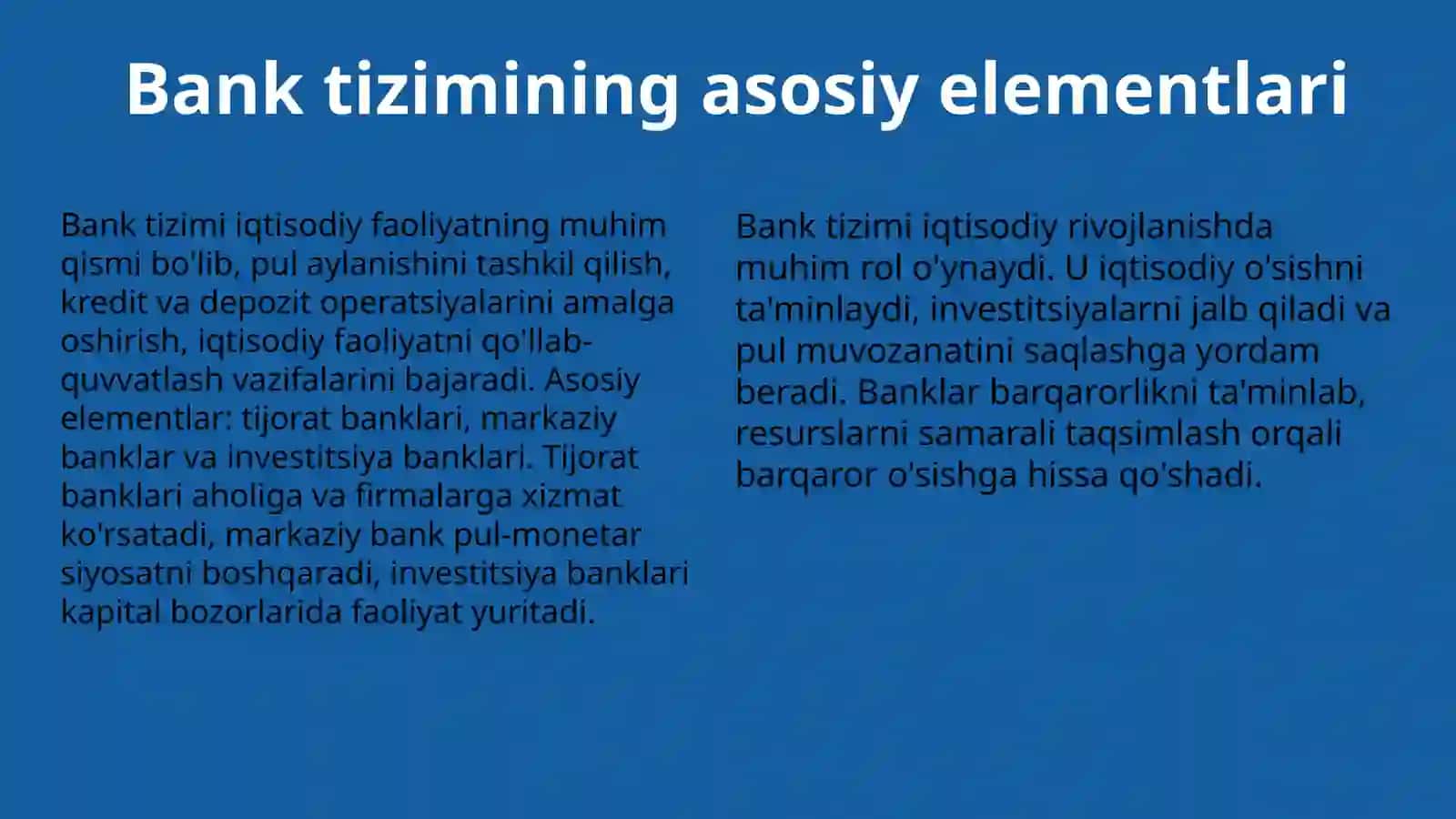 Rivojlangan mamlakatlar bank tizimi 3