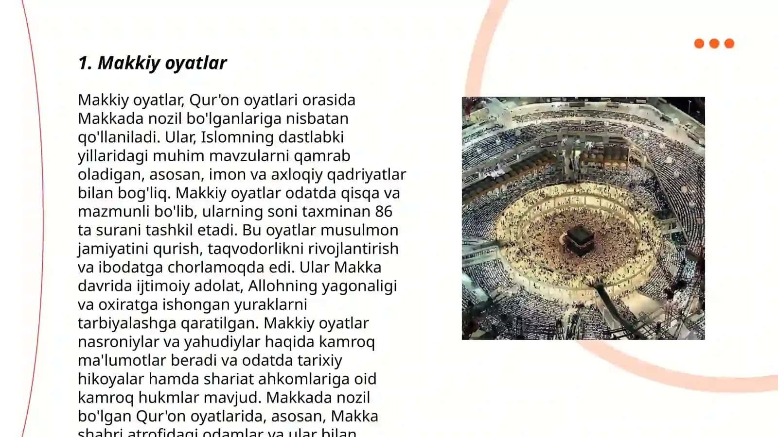 Makkiy va Madaniy oyatlar 3
