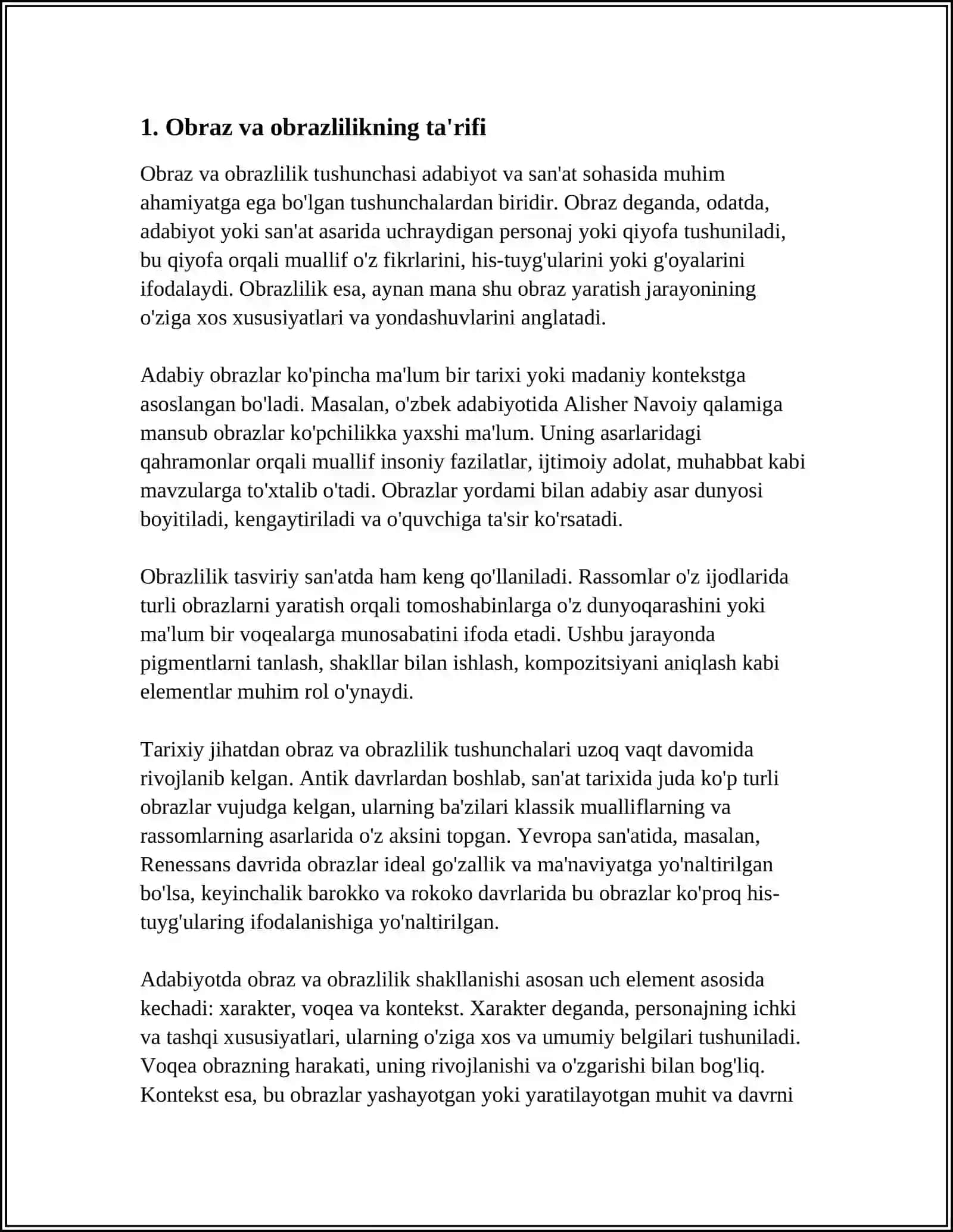 OBRAZ VA OBRAZLILIK 3