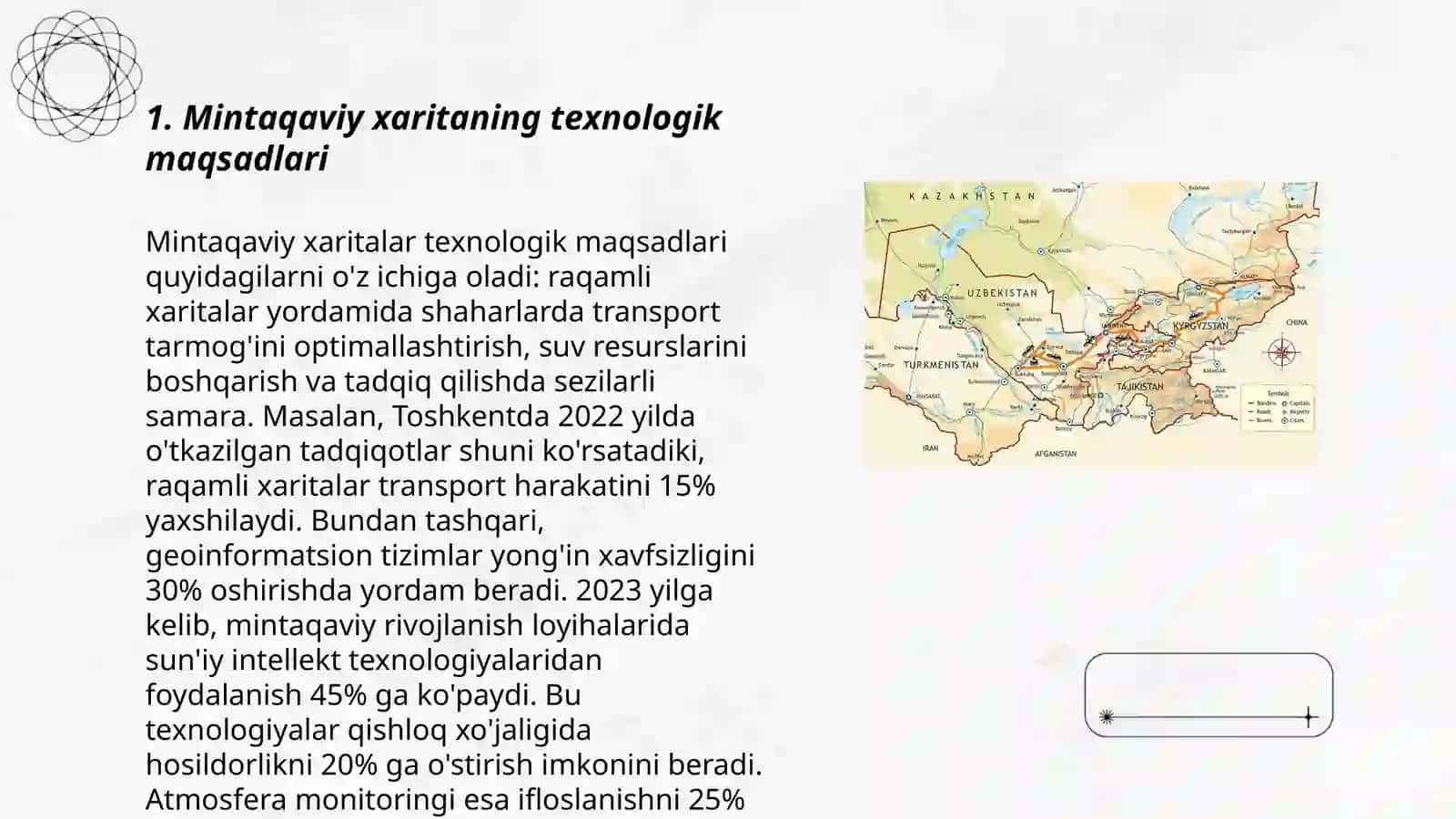 Mintaqaviy xaritaning texnologik maqsadlari 3