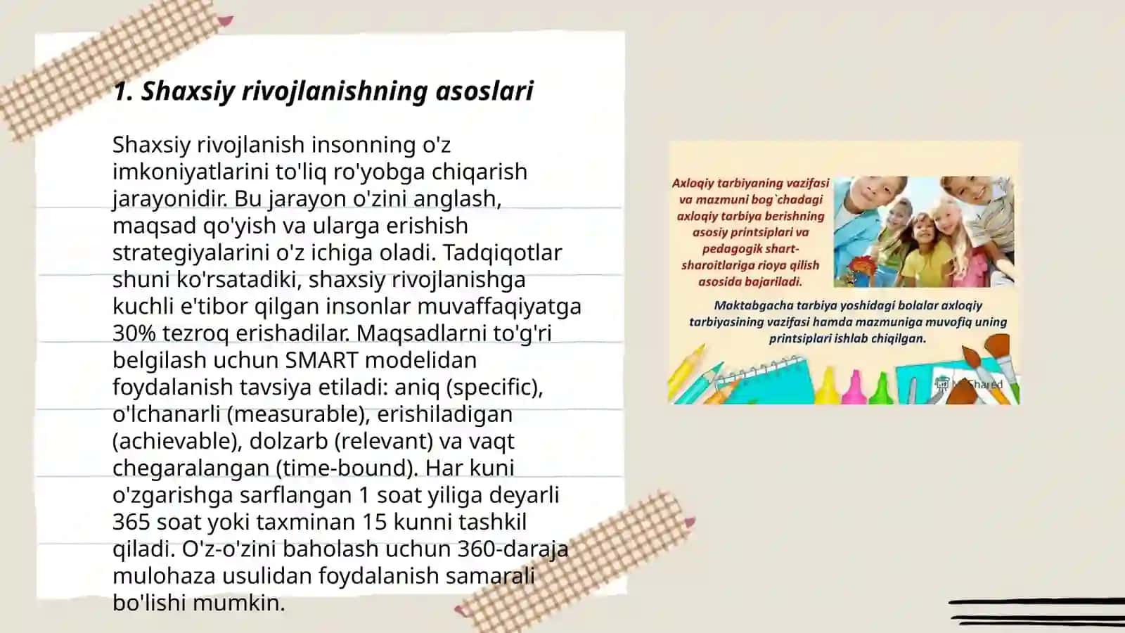 Shaxsiy rivojlanishning asoslari 3