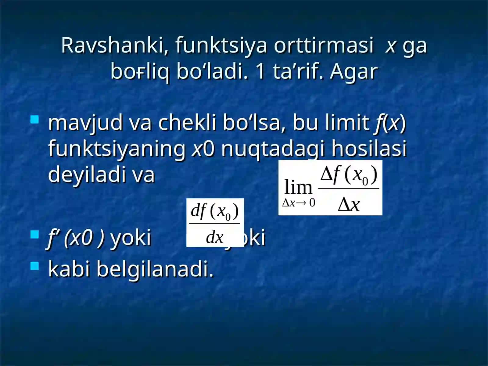 Funksiya hosilasi 3