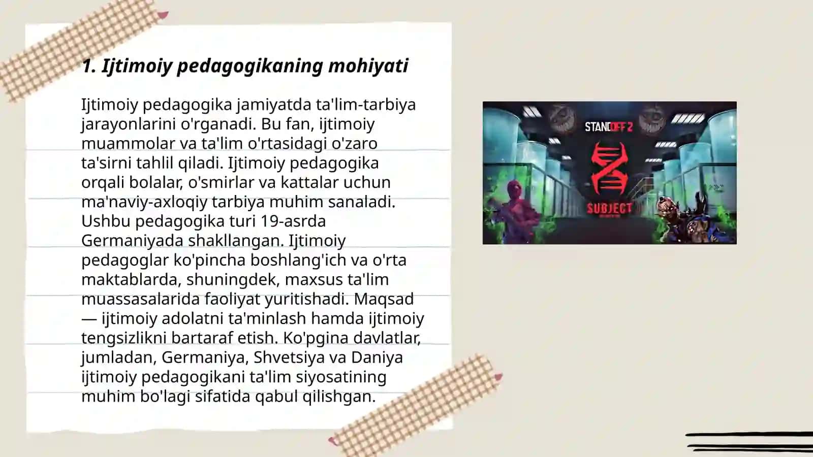 Ijtimoiy pedagogika fanidan testlar 3