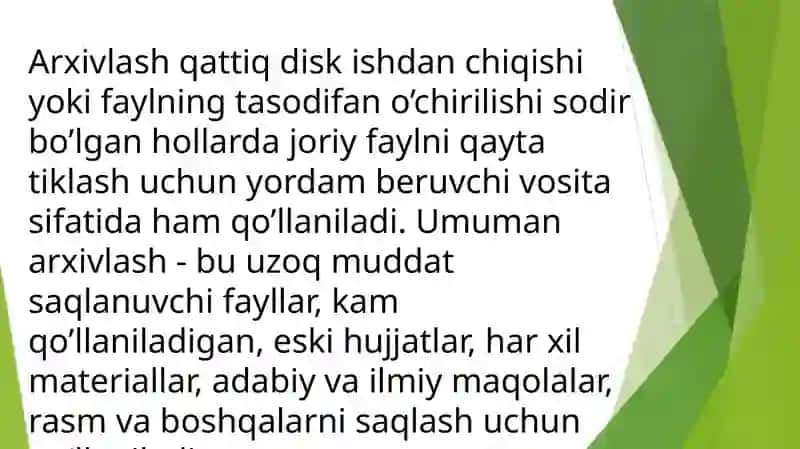 Fayllarni arxivlash va arxiv fayllarni ochish 3