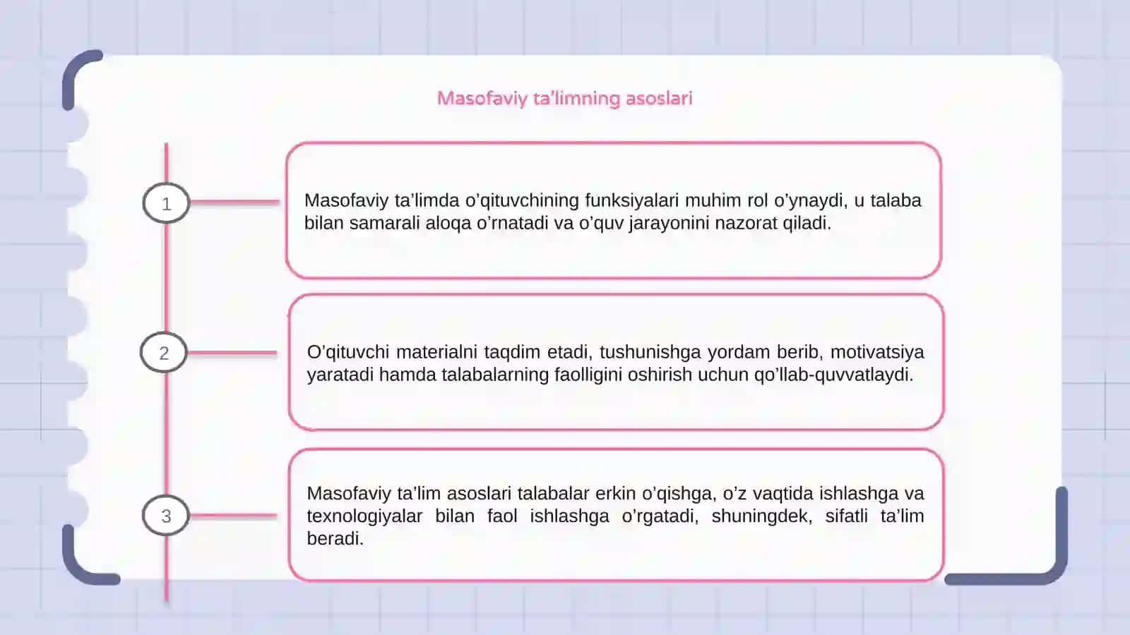Masofaviy ta’limda o’qituvchining funksiyalari 3