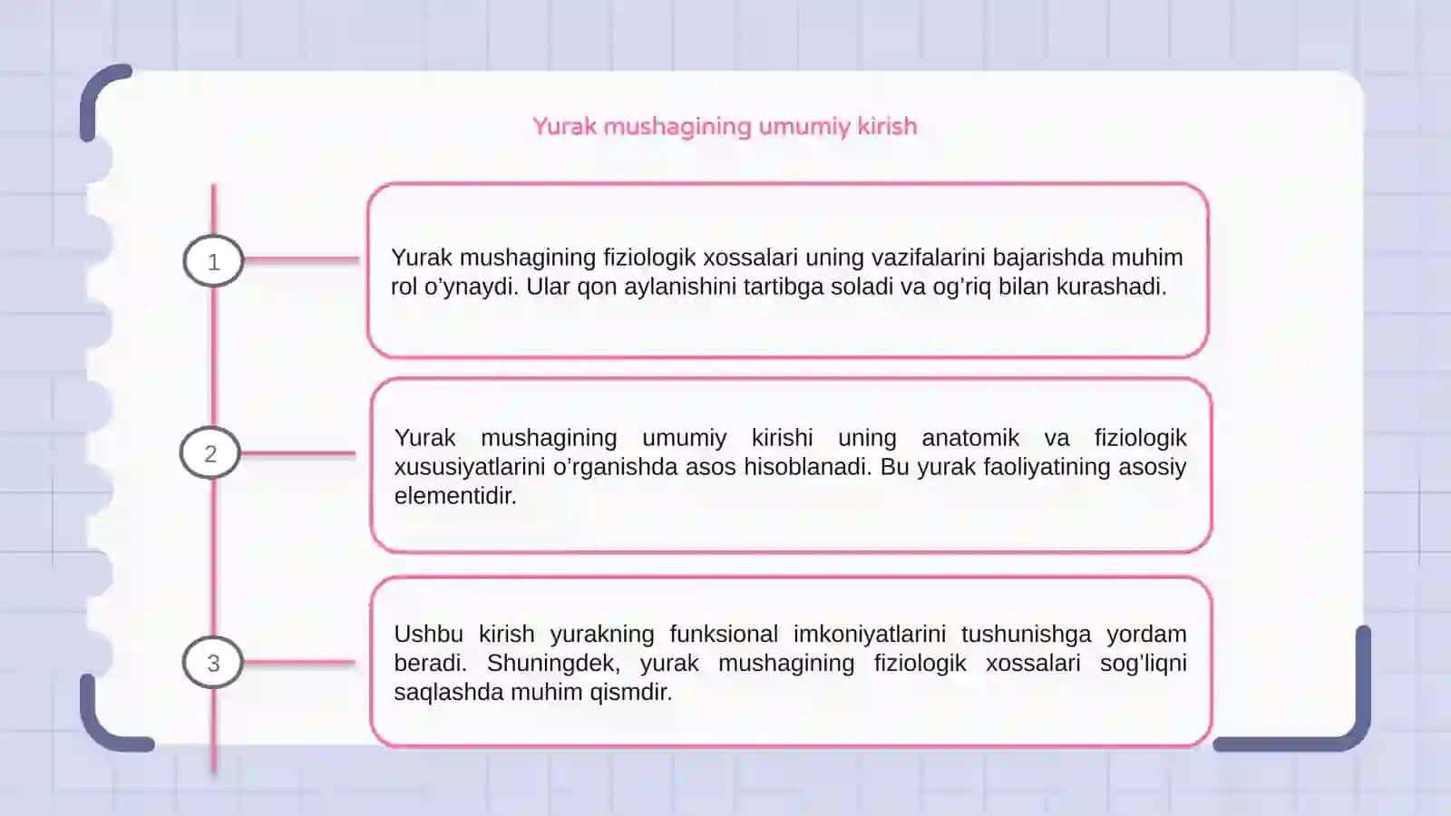 Yurak mushagining fiziologik xossalari 3