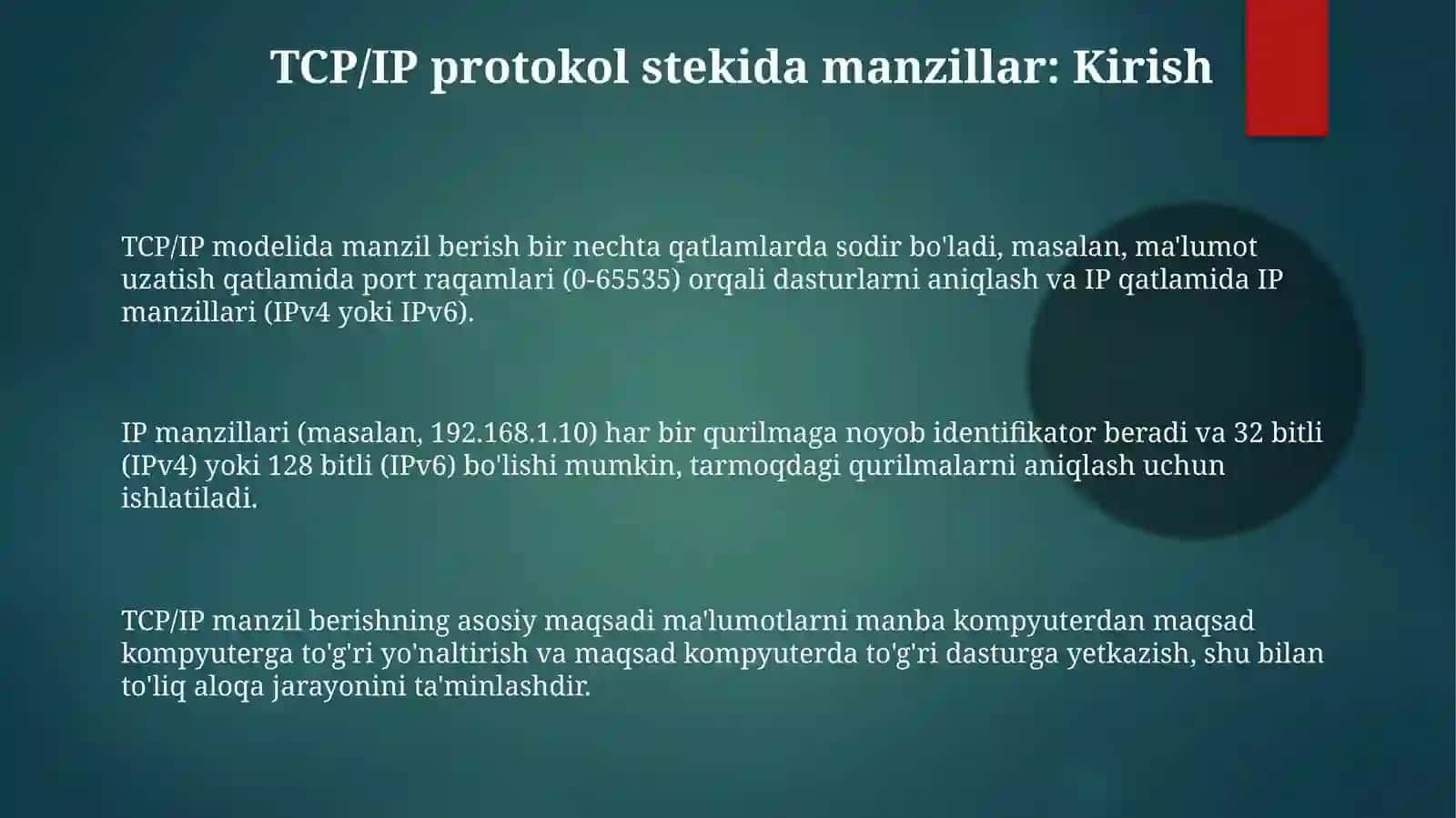 Men TCP/IP protokollarstekidamanzillash 3