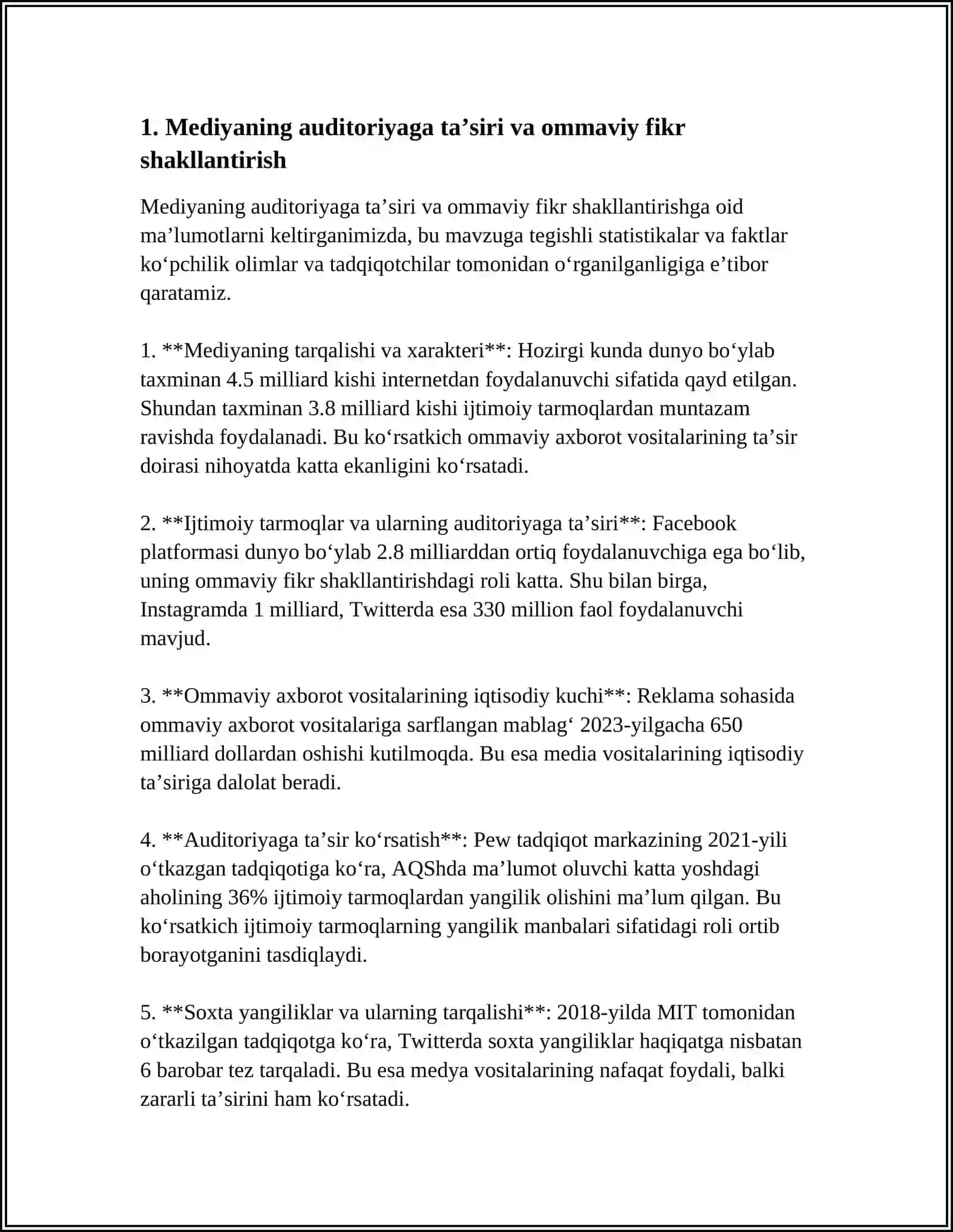 MEDIYANING AUDOTORIYAGA TASIRI 3