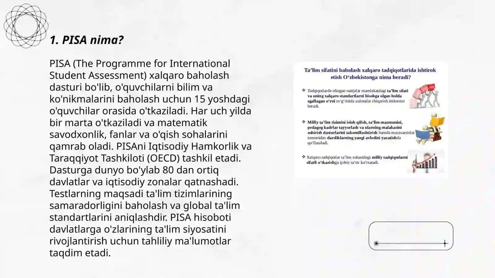 PISA xalqaro baholash dasturi 3