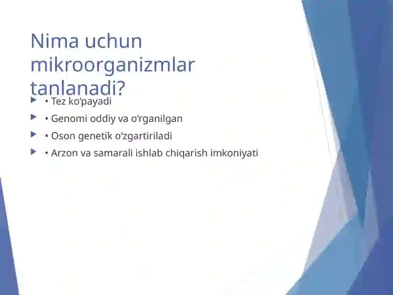 Mikroorganizmlarning gen muhandisligidagi o'rn 3