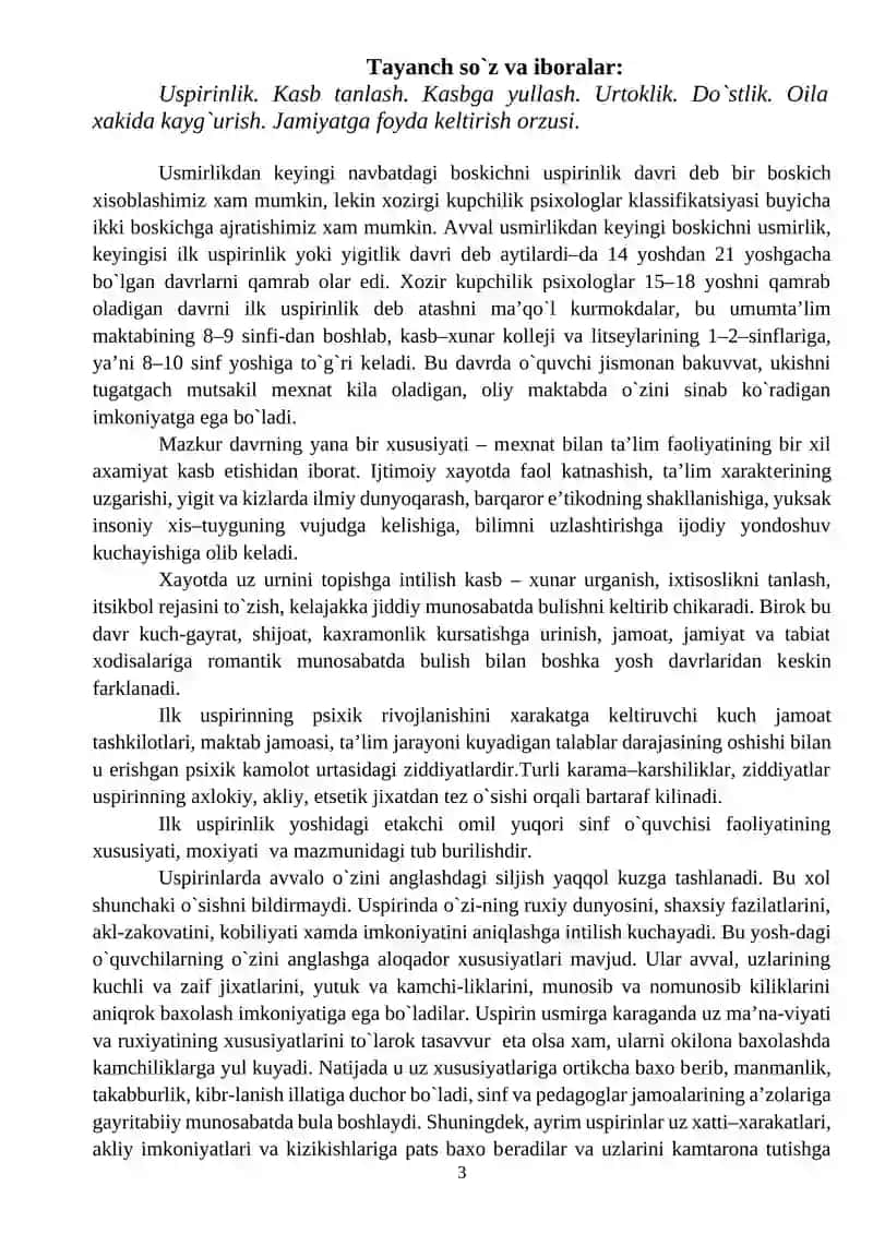 O`SPIRINLIK DAVRINING PSIXOLOGIK XUSUSIYATLARI 3