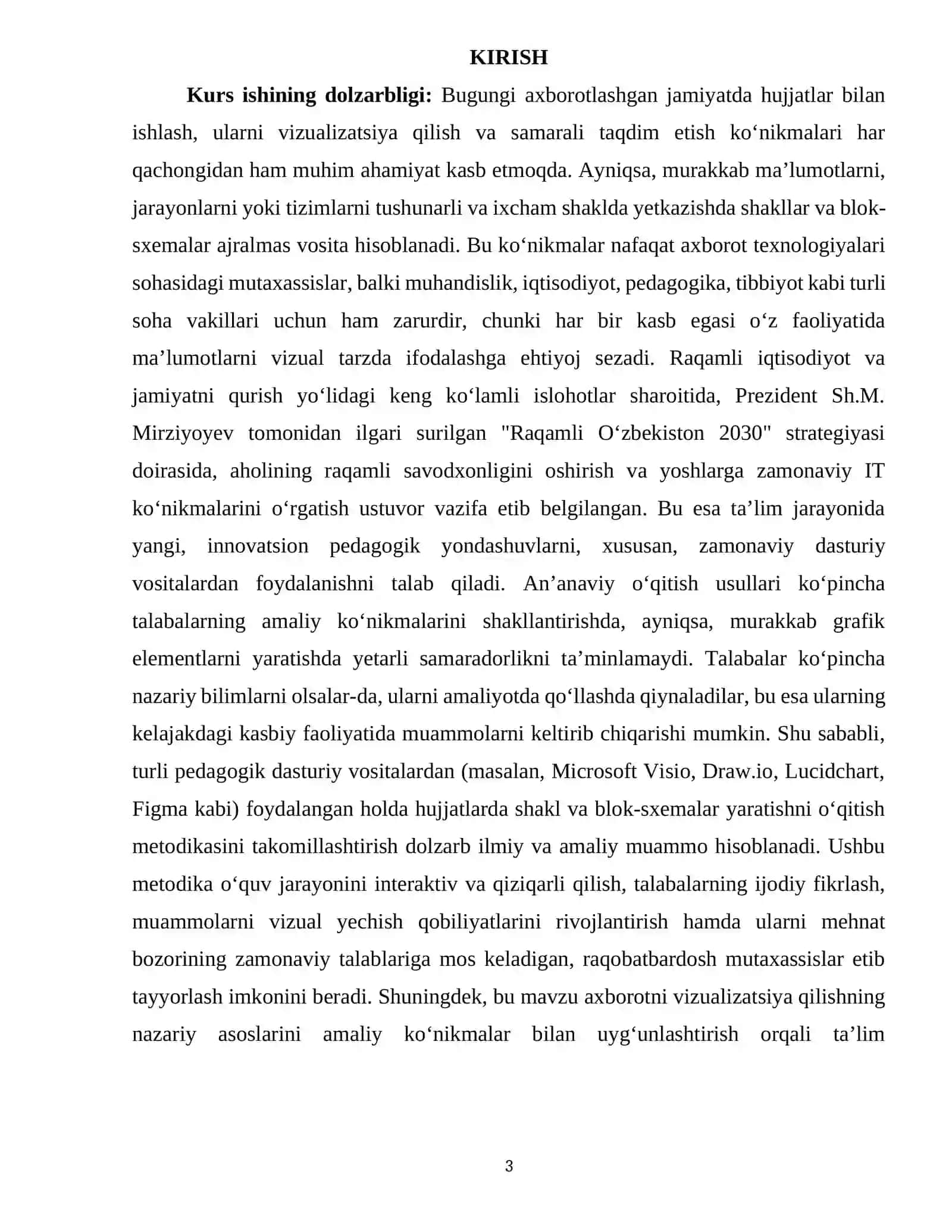 HUJJATLARDA SHAKL VA BLOK-SXEMALAR YARATISH 3