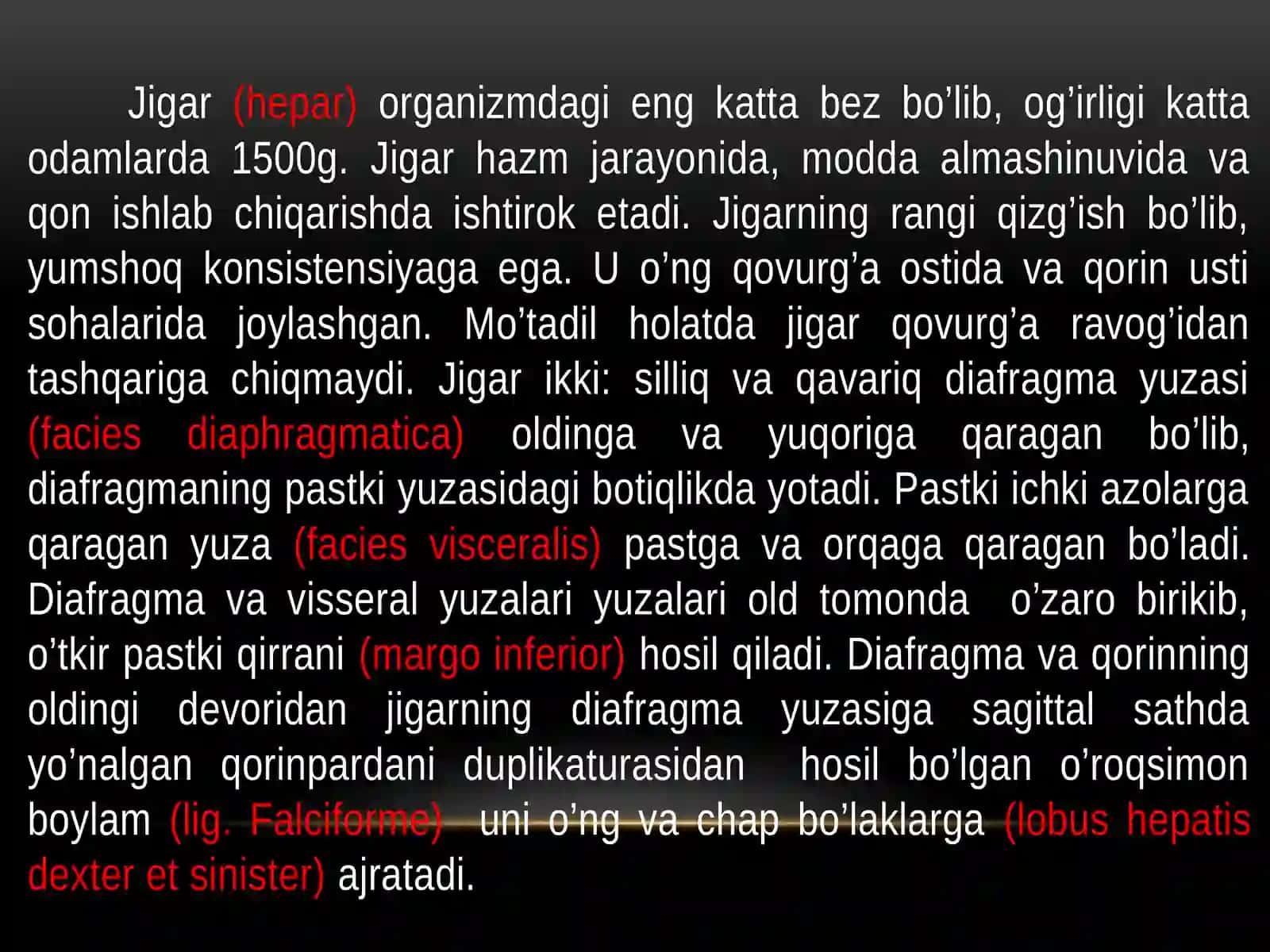 Jigar, o‘t pufagi, ularning yoshga qarab o’garishi 3