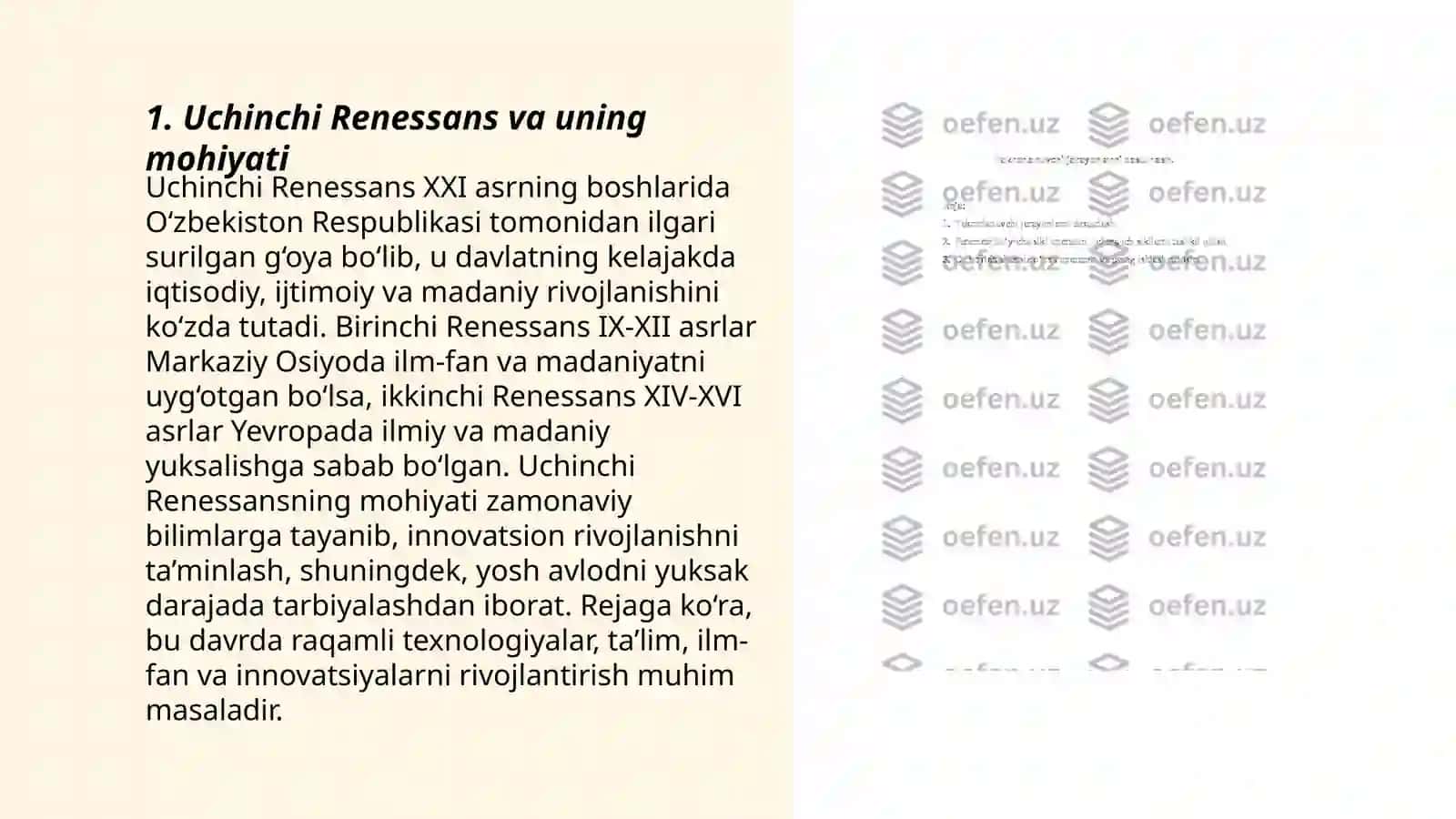 Uchinchi Renessans - Yangi Oʻzbekiston taraqqiyotining tamal toshi 3