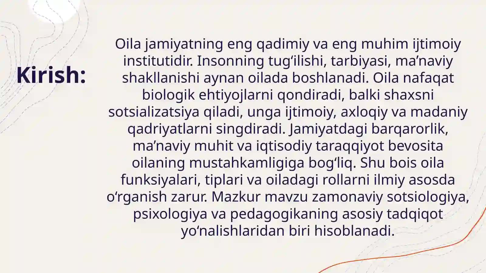 Oilaning funksiyalari, tiplari va rollari 3