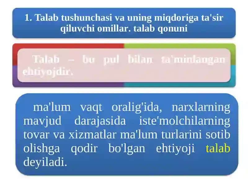 Talablar va qondirilish darajasi 3