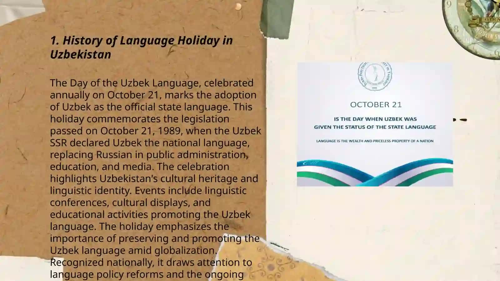 Language holiday of Uzbekistan 3