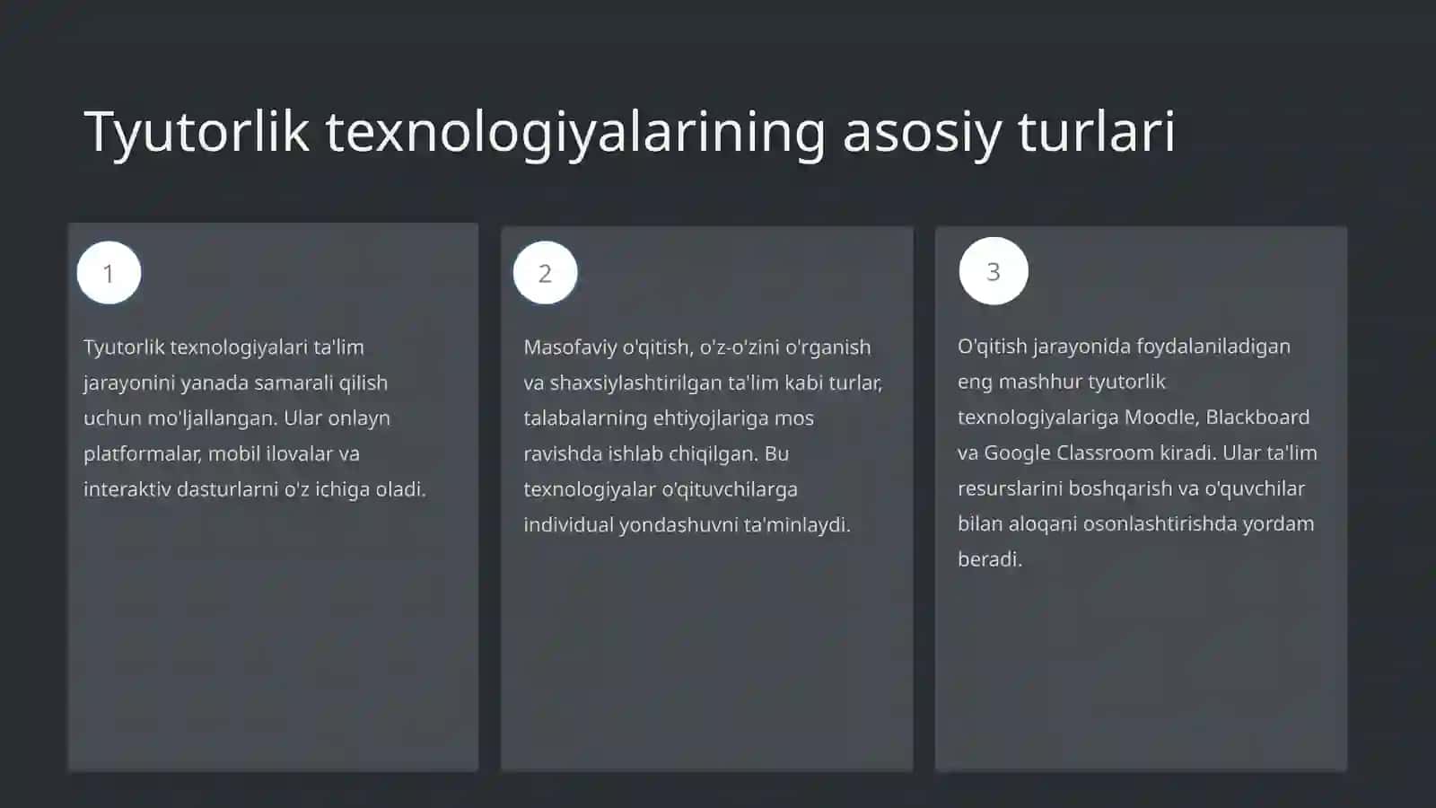 Tyutorlik texnologiyalarining jaxon miqyosidagi o'rni va dolzarbligi 3
