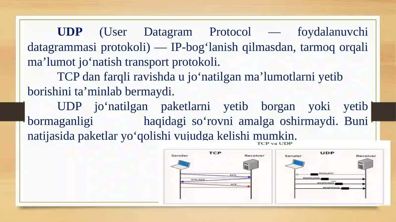 TCP va UDP transport bosqichidagi protokollar 3