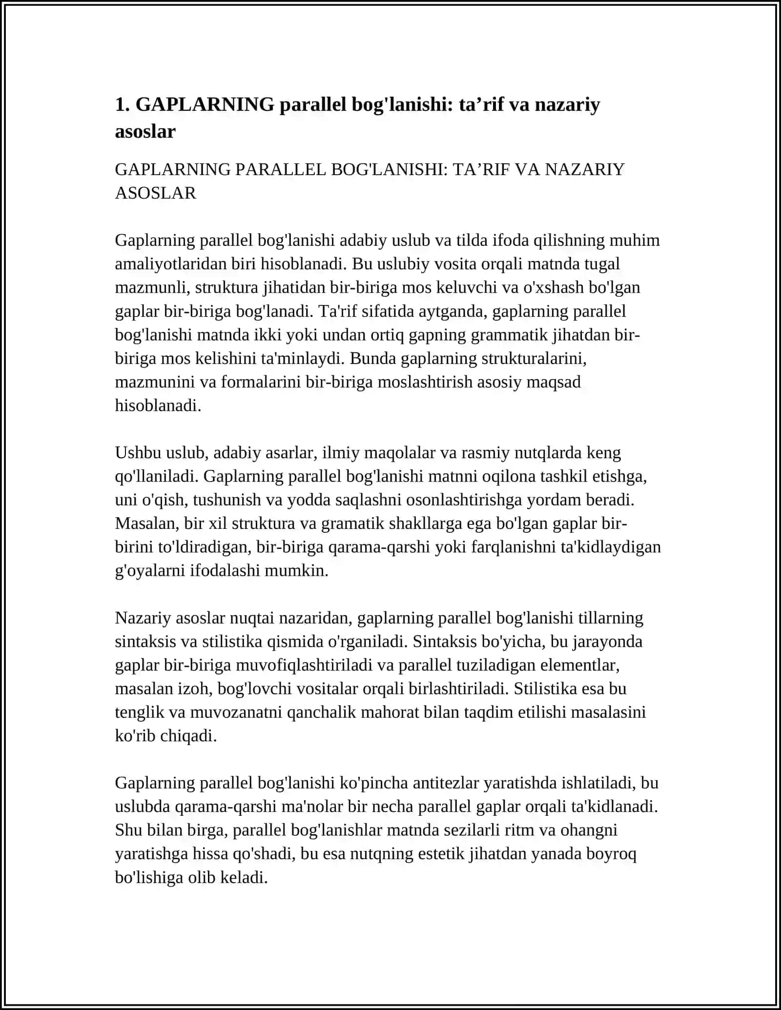 GAPLARNING PARALLEL BOG'LANISHIDAN USLUBIY FOYDALANISH 3