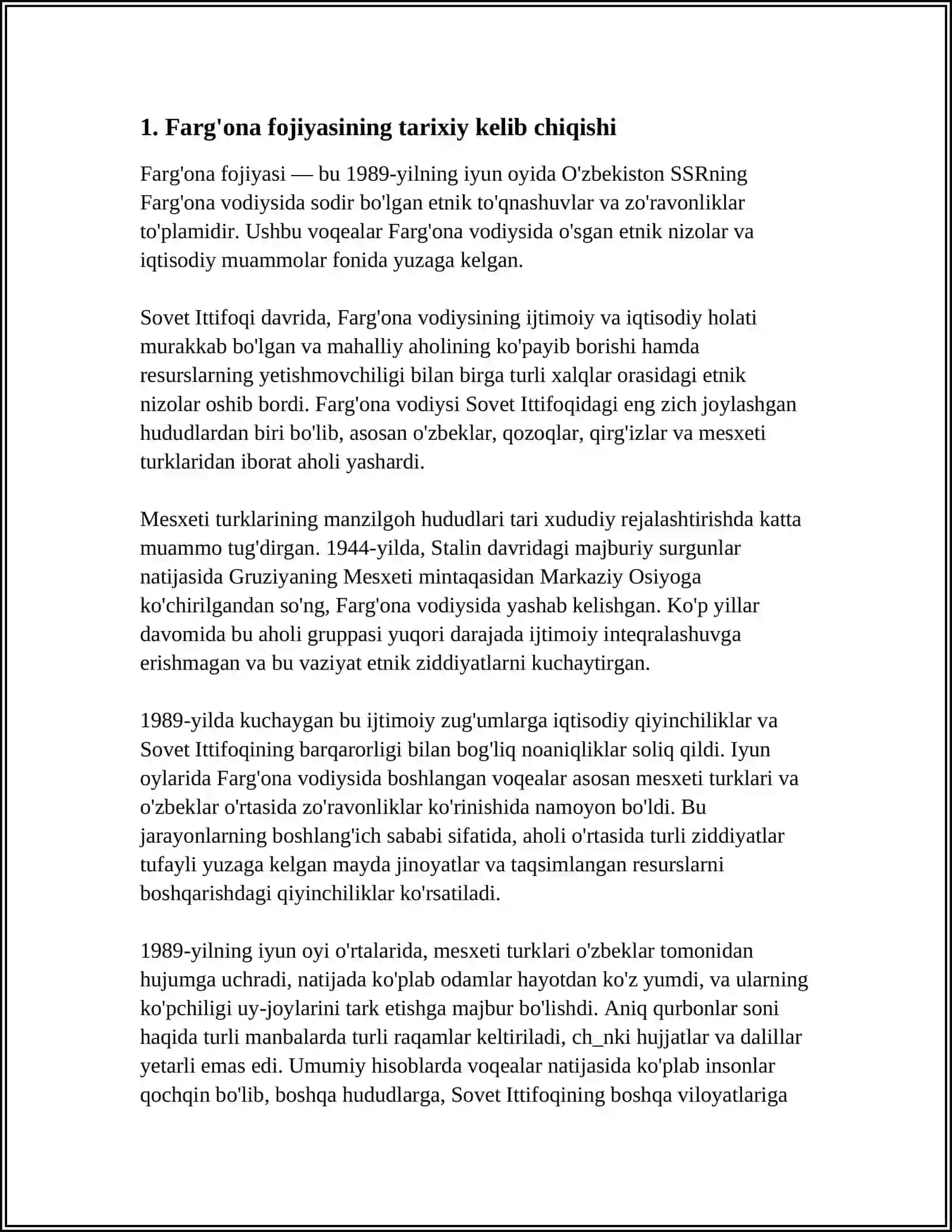 Farg'ona Fojiyasi va uning Oqibatlar 3