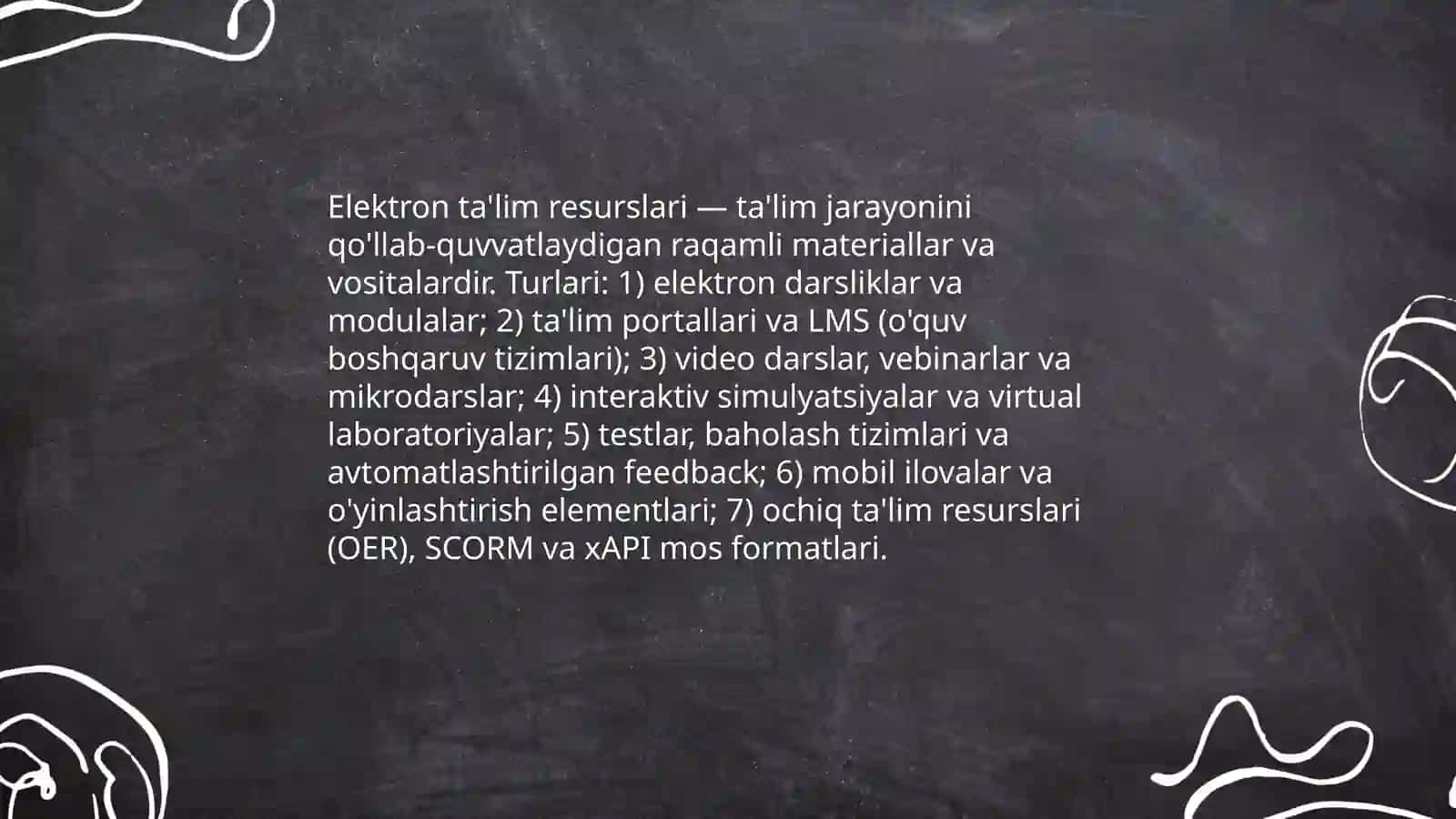 Elektron ta'lim resurslaridan foydalanish imkoniyatlari 3