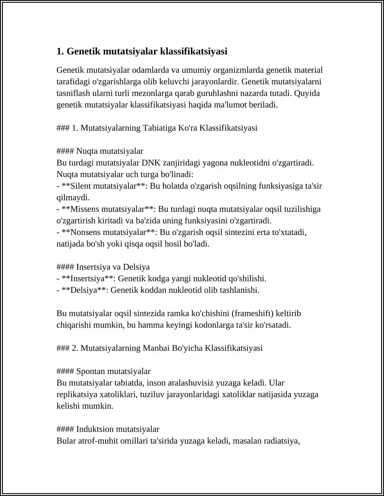 GENOM MUTATSIYALARI 3