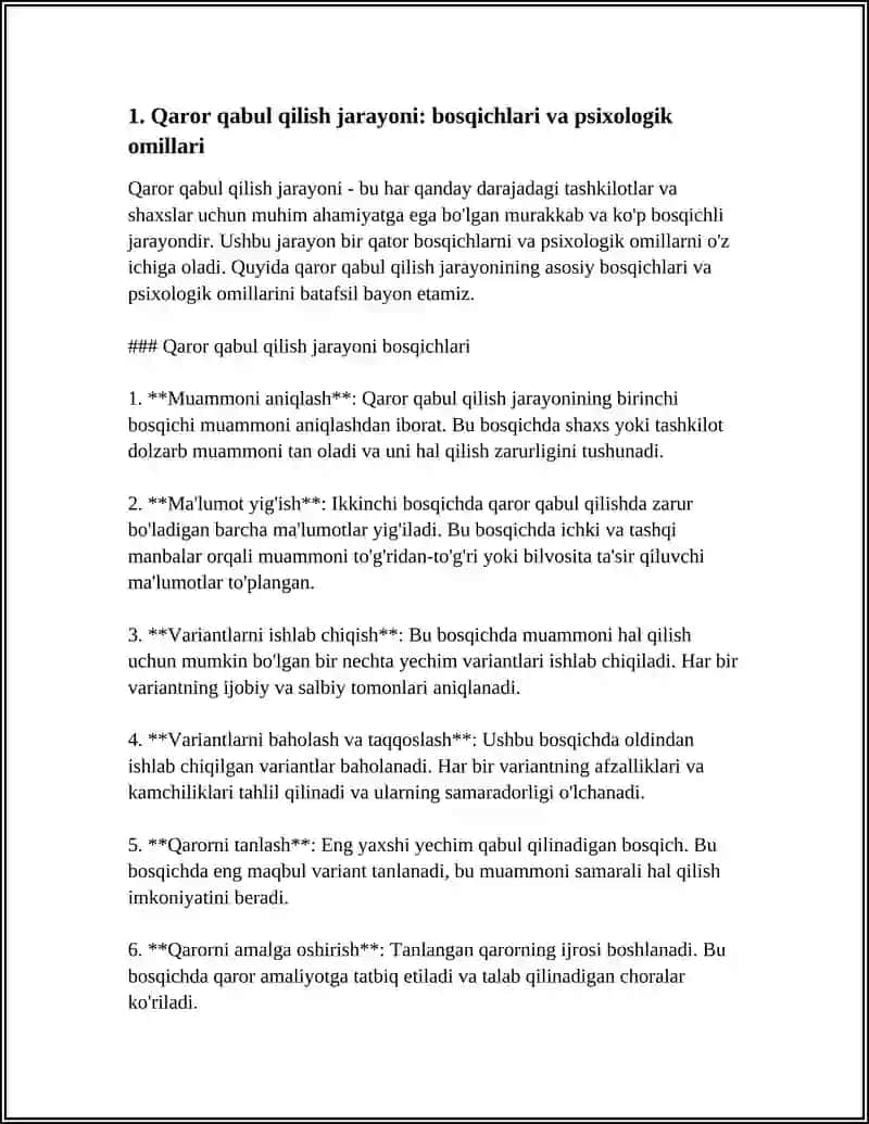 QAROR QABUL QILISH PSIXOLOGIYASI 3