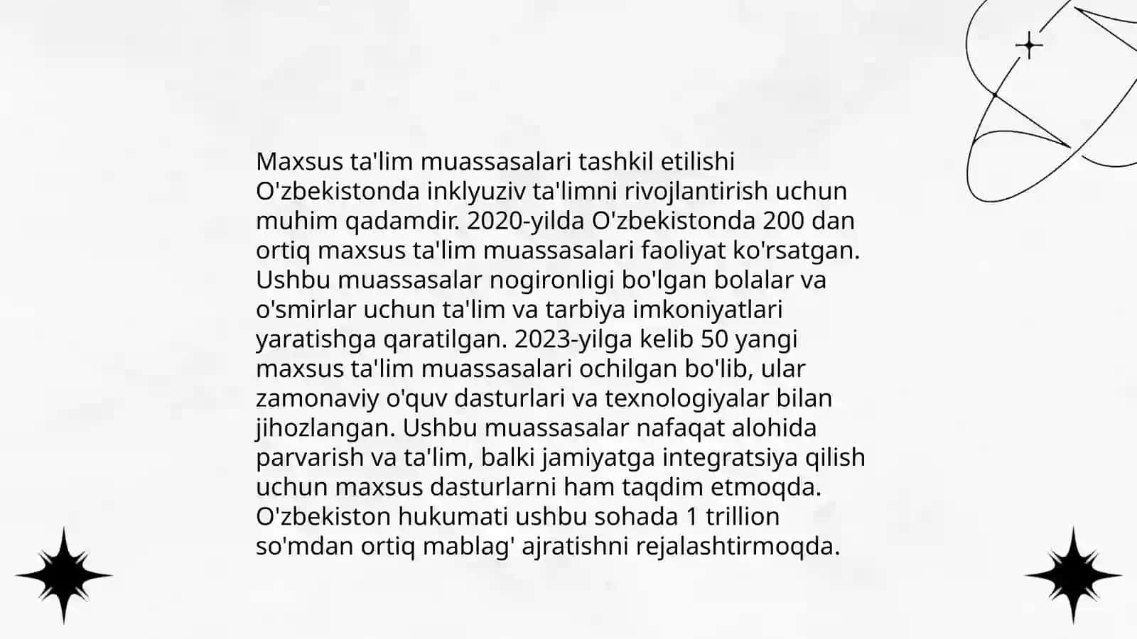 Maxsus ta'lim muassasalari tashkil etilishi 3