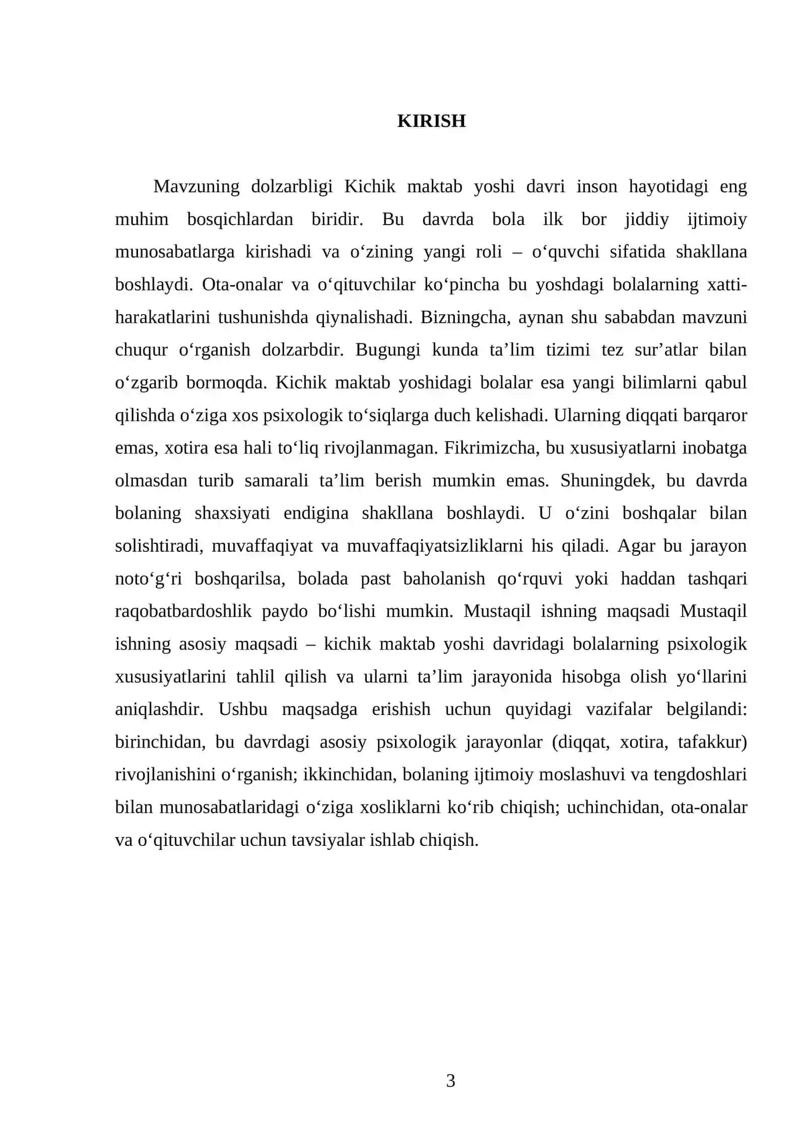 Kichik maktab yoshi davrining psixologik xususiyatlari 3