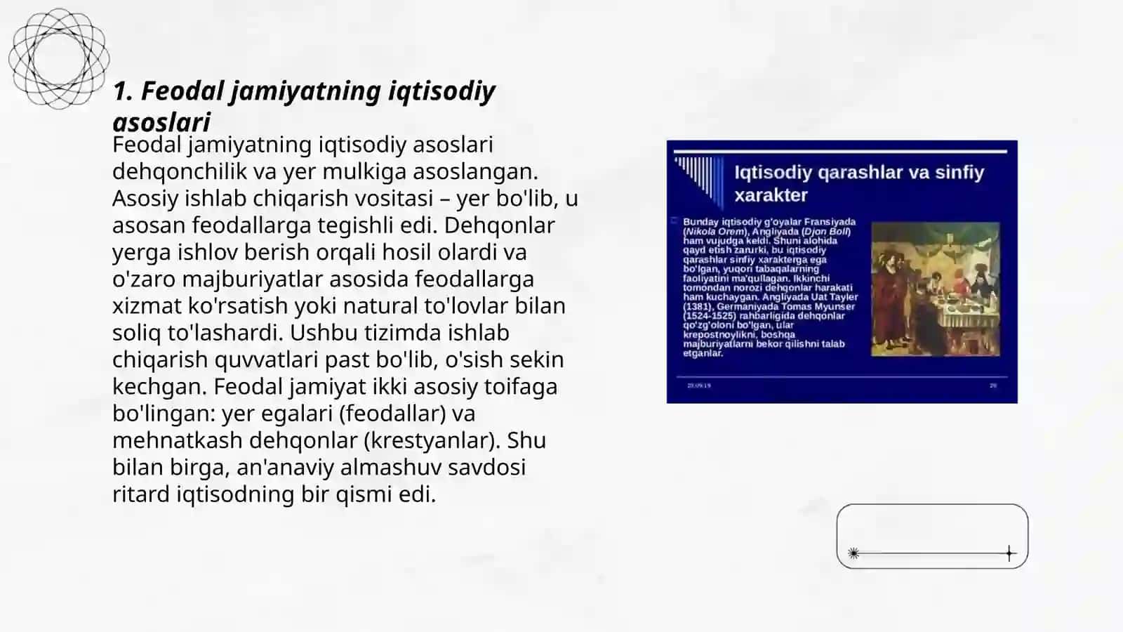 Feodal jamiyatning iqtisodiy asoslari 3