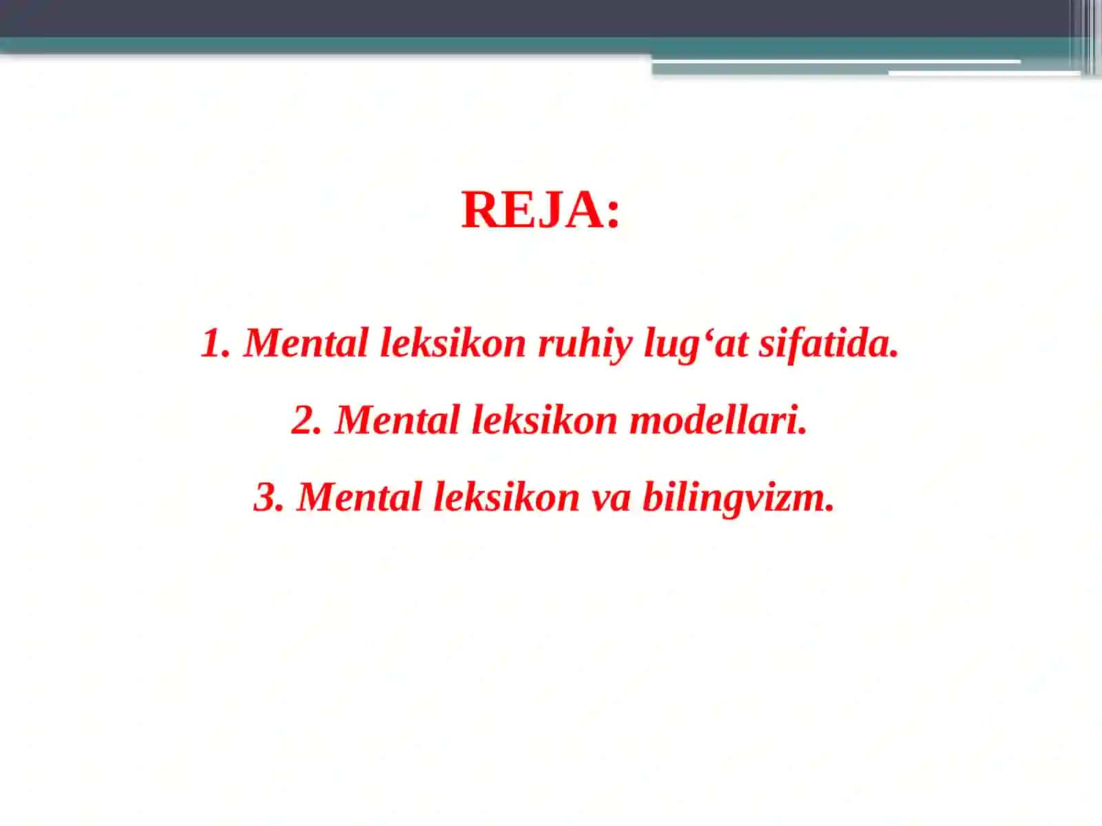 MENTAL LEKSIKON TUSHUNCHASI 3
