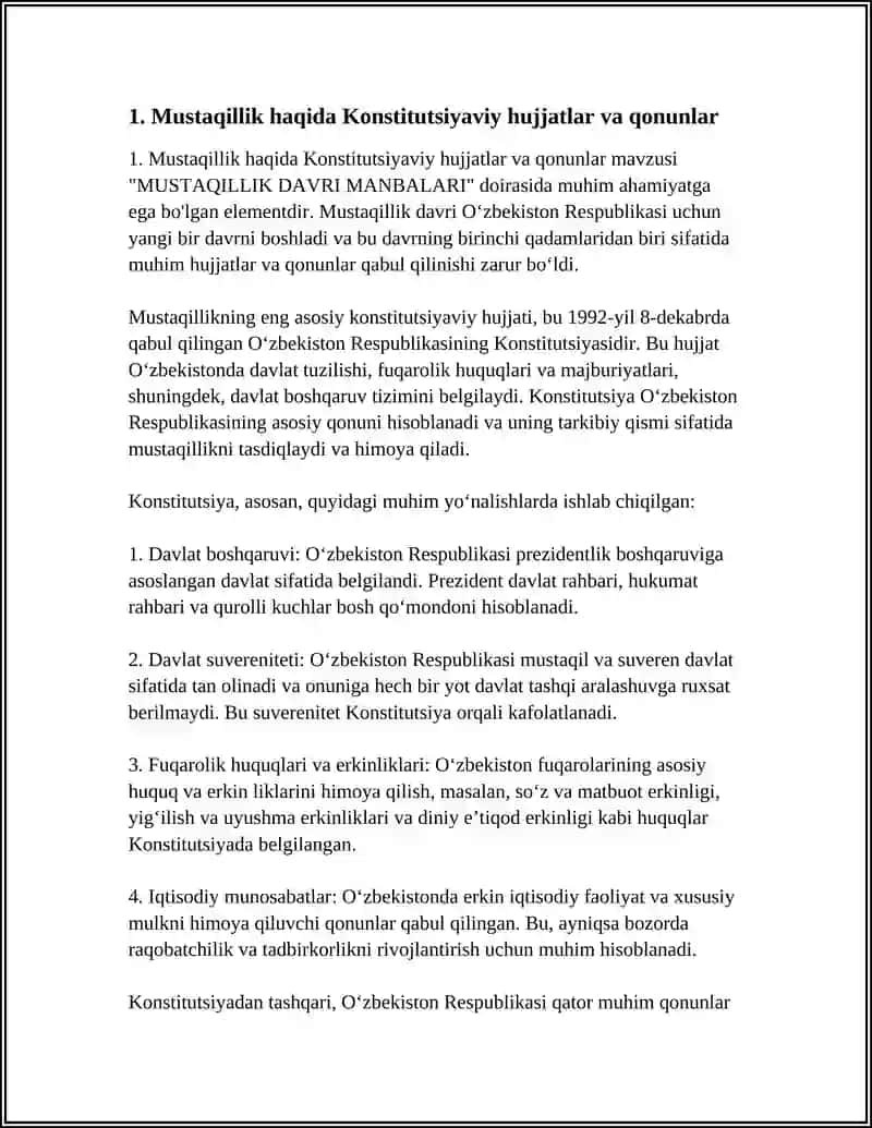 MUSTAQILLIK DAVRI MANBALARI 3