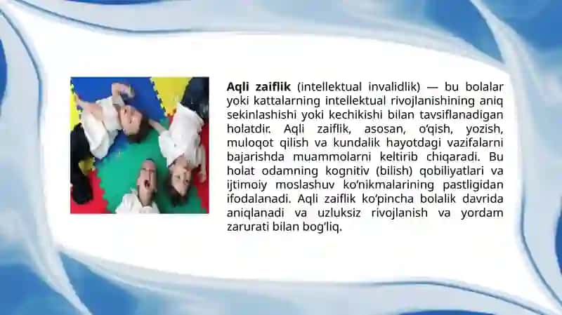 "AQLI ZAIF BOLALAR" 3