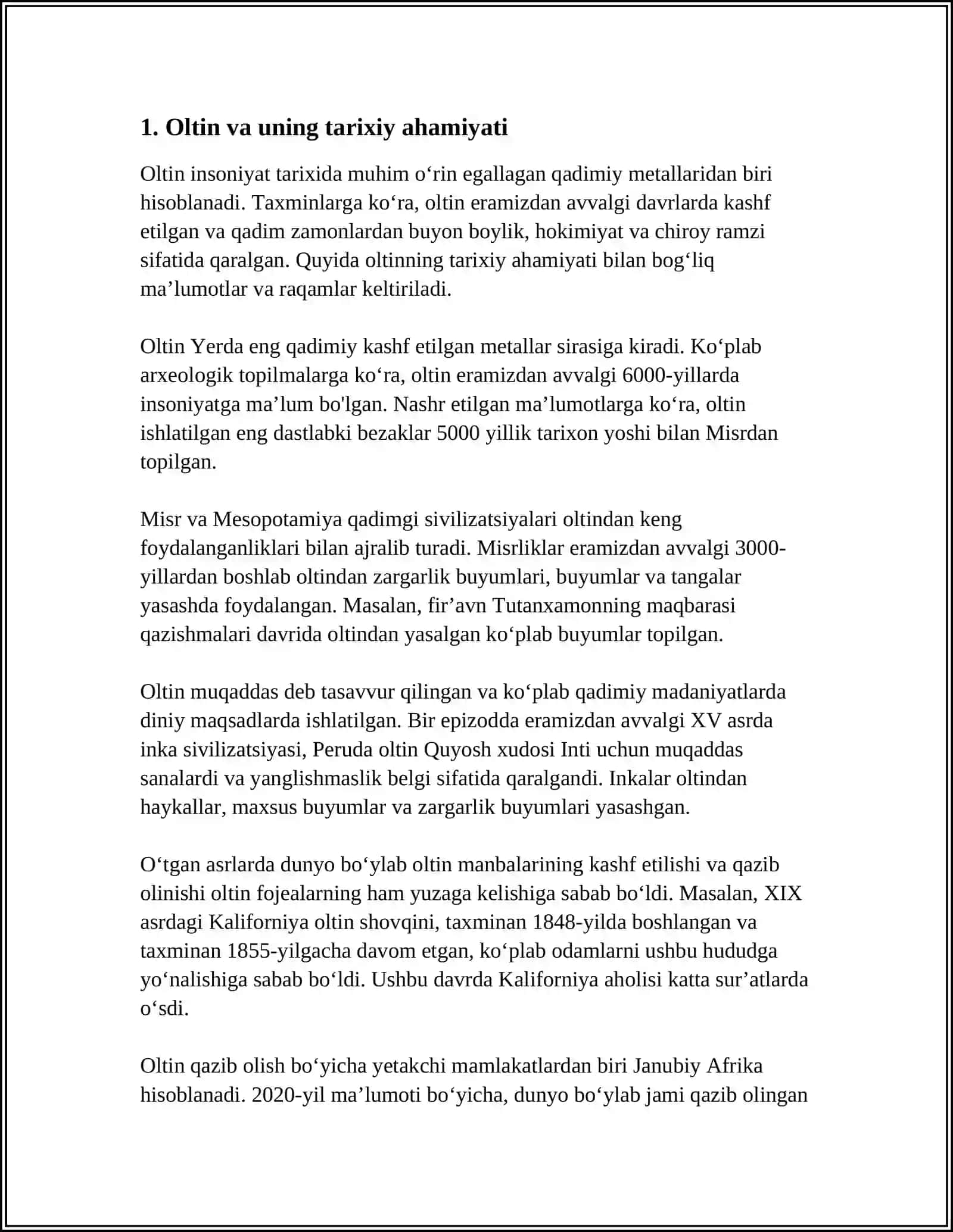 OLTIN PUL SIFATIDA 3