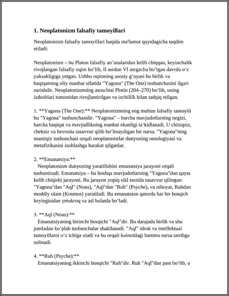 Neoplatonizm Falsafiy Yonalishi 3