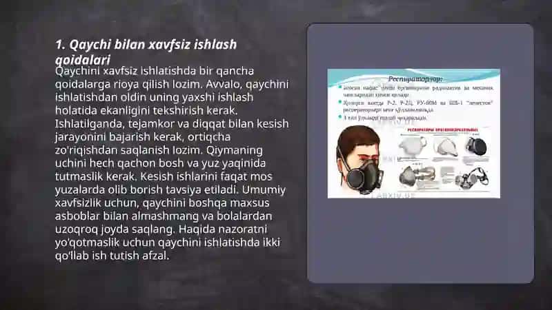 Texnalogiya darslarida qaychidan foydalanish qoidalari 3