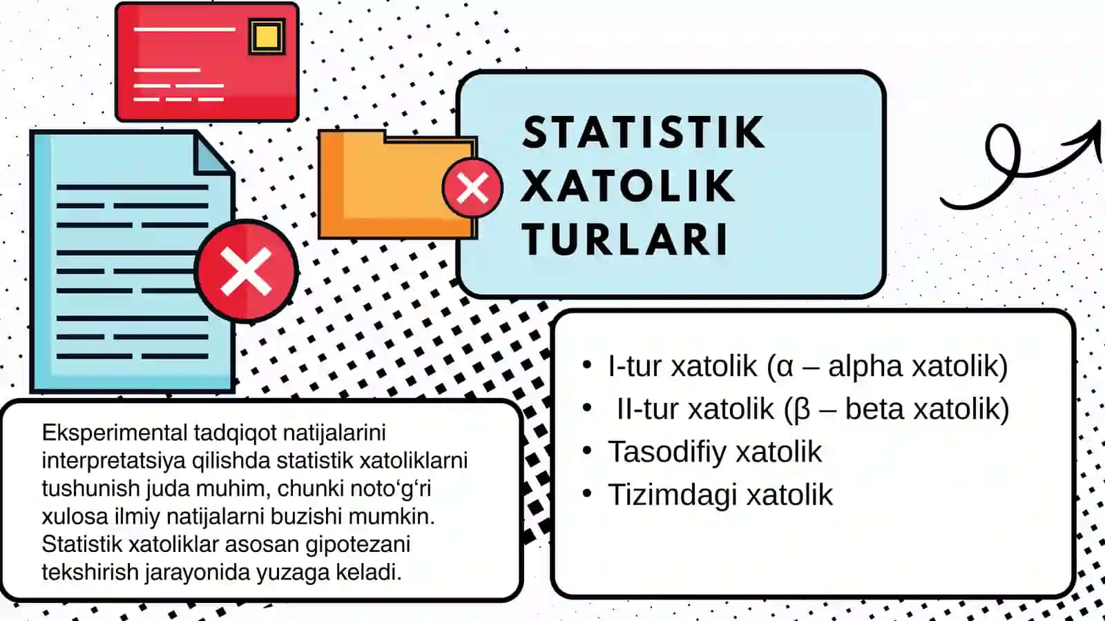 Statistik xatolik turlari 3