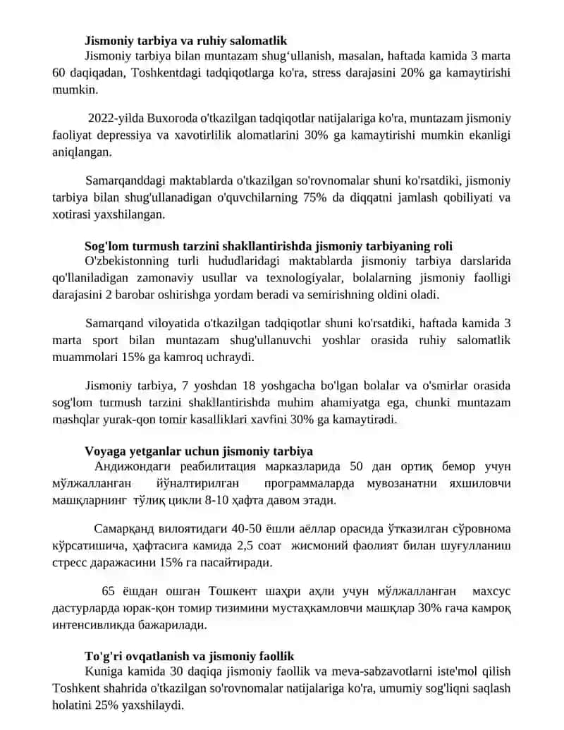Jismoniy tarbiya dasturlari 3