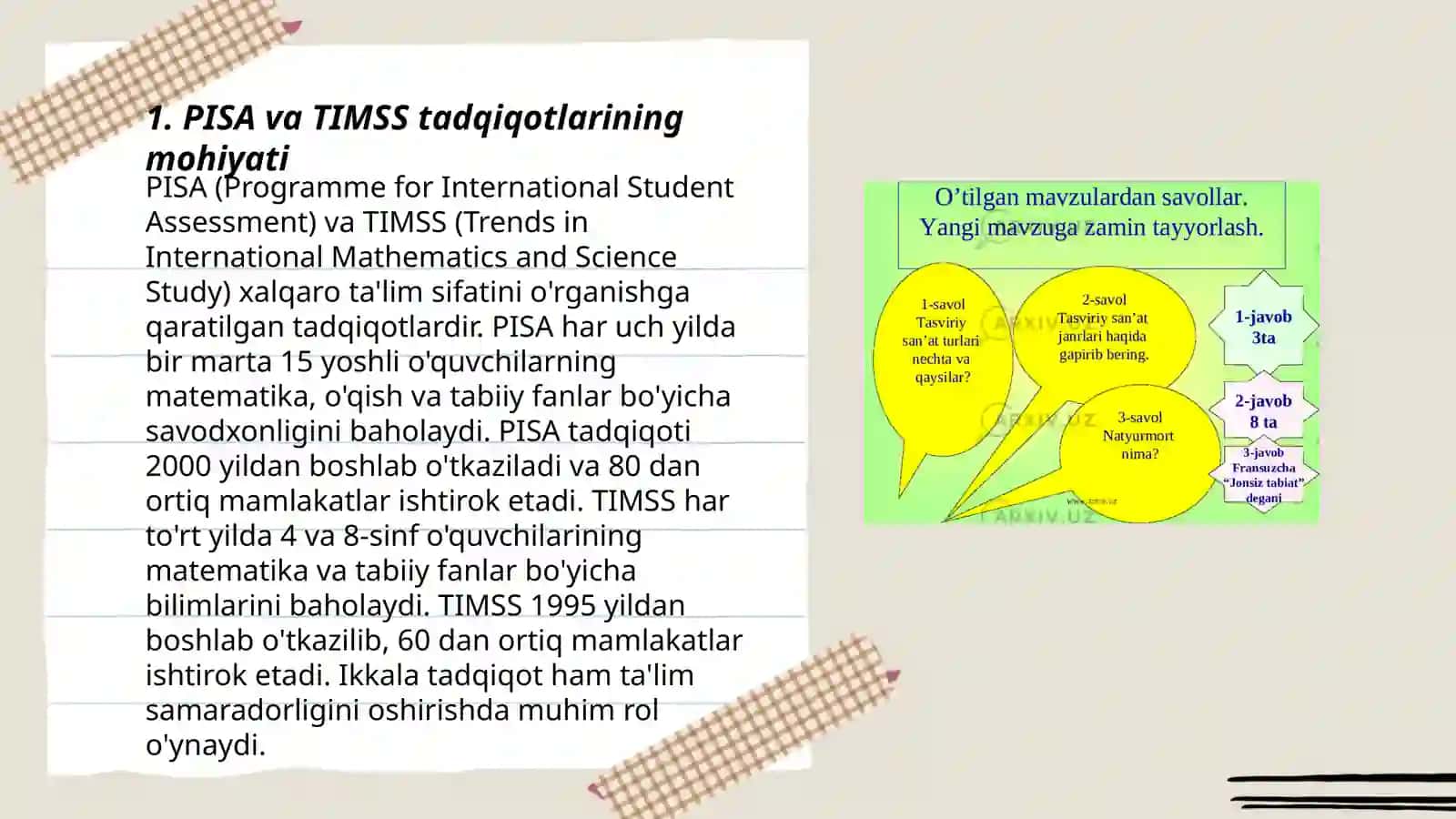 PISA va TIMSS tadqiqotlarining mohiyati 3