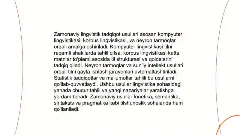 Zamonaviy lingvistik tadqiqot usullari 3