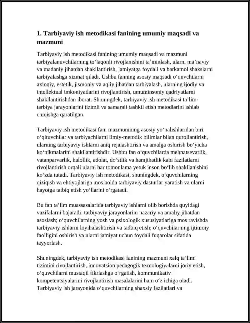 TARBIYAVIY ISH METODIKASI 3