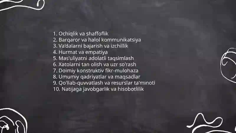 Jamoada ishonch va hamkorlik muhitini shakllantirish 3