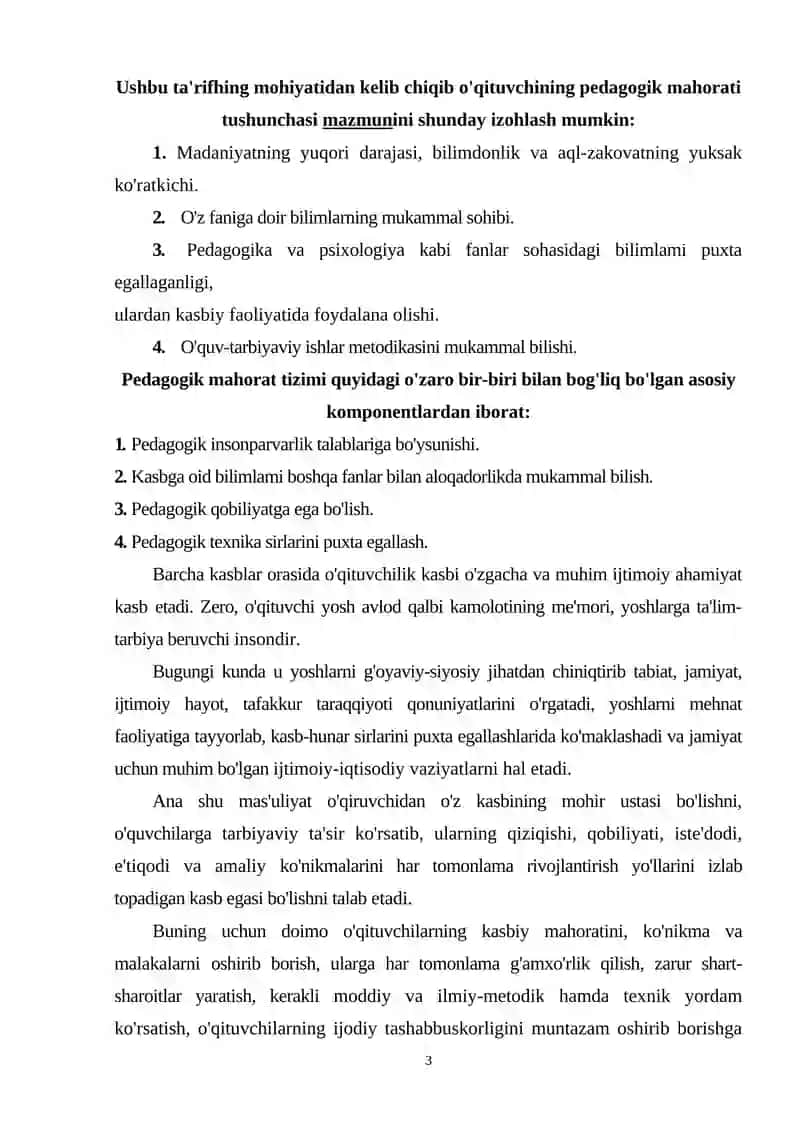 Pedagogik mahorat va Pedagogik texnologiya 3