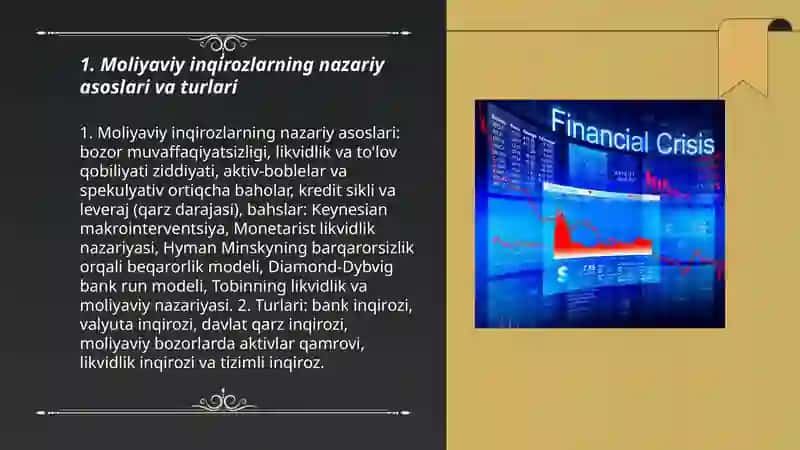 Moliyaviy inqiroz. Qarz va banklar nazariyalari 3