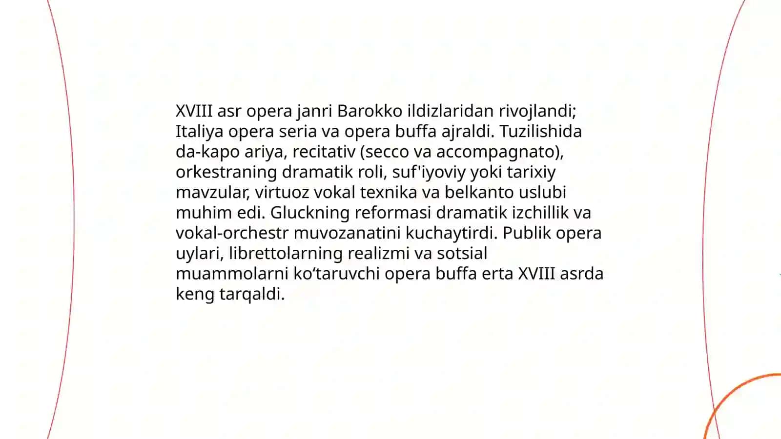 XVIII asr opera janrining kelib chiqishi va asosiy xususiyatlari 3